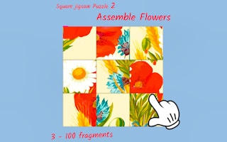 Image Square jigsaw Puzzle 2 - Assemble Flowers